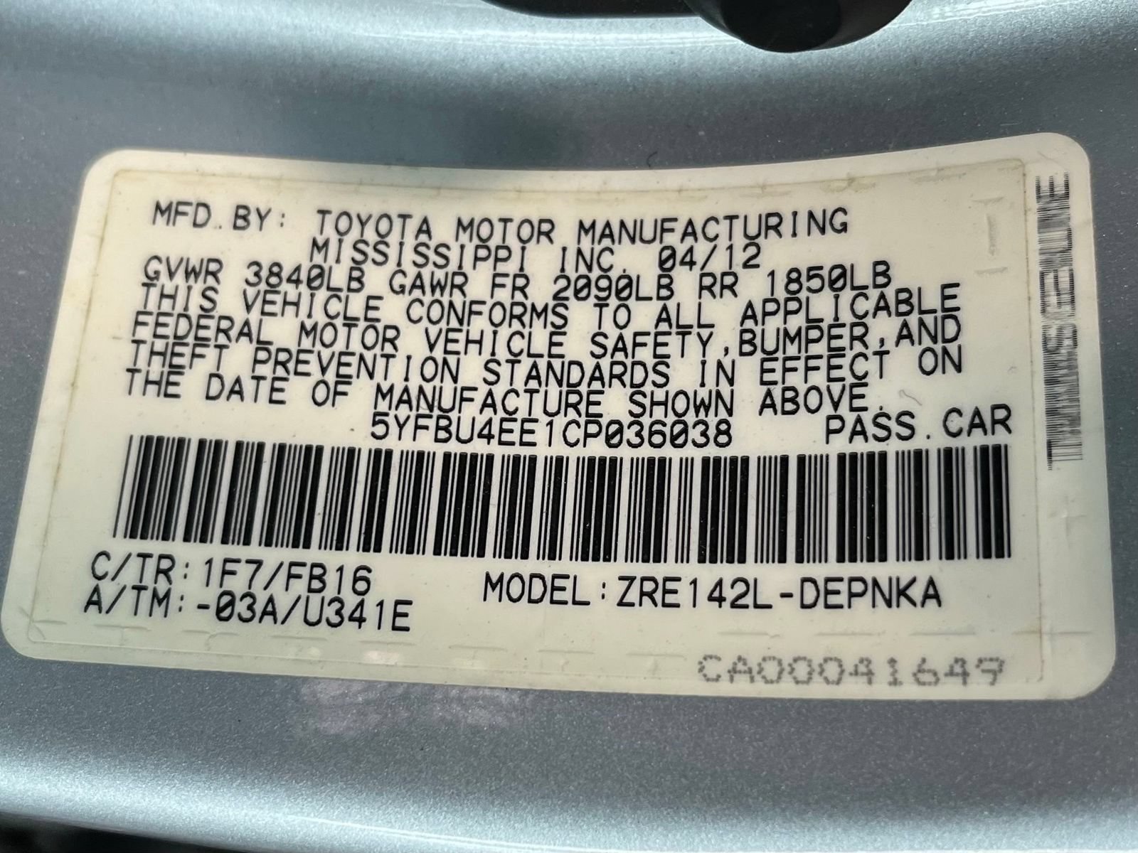 Used 2012 Toyota Corolla LE FWD image 13