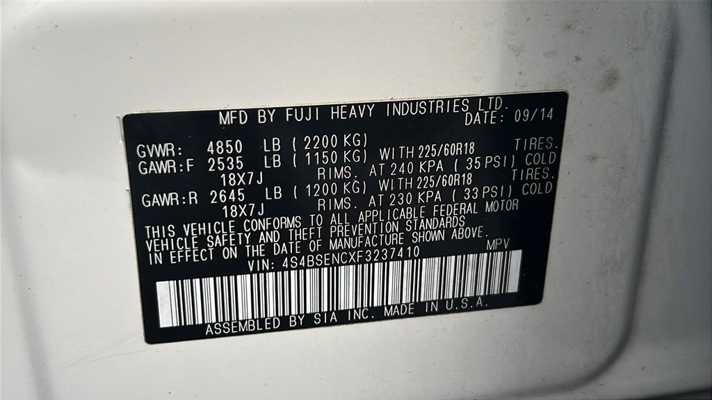 Used 2015 Subaru Outback 3.6R Limited image 33