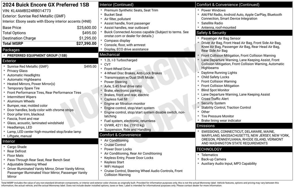 Used 2024 Buick Encore GX Preferred image 40