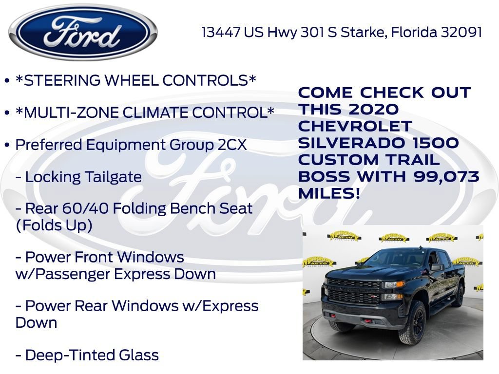 Used 2020 Chevrolet Silverado 1500 Custom Trail Boss w/ Custom Convenience Package AWD/4WD image 17