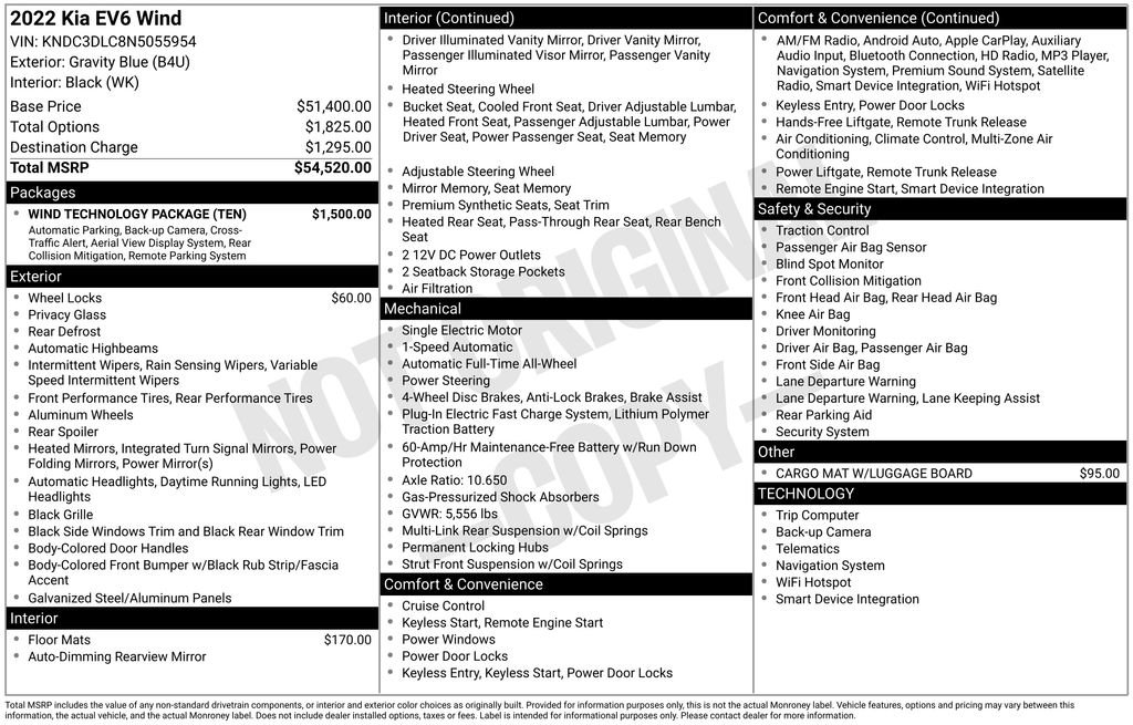 Used 2022 Kia EV6 Wind w/ Wind Technology Package image 17