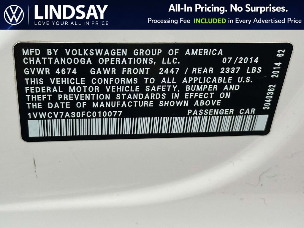 Used 2015 Volkswagen Passat TDI SEL Premium FWD image 26