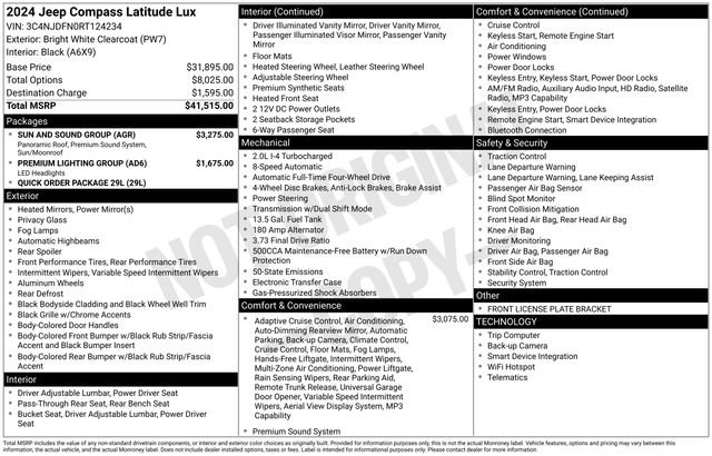 New 2024 Jeep Compass Latitude w/ Sun and Sound Group image 4