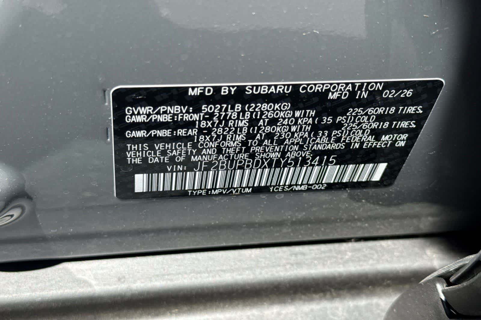 New 2026 Subaru Outback Premium AWD/4WD image 32