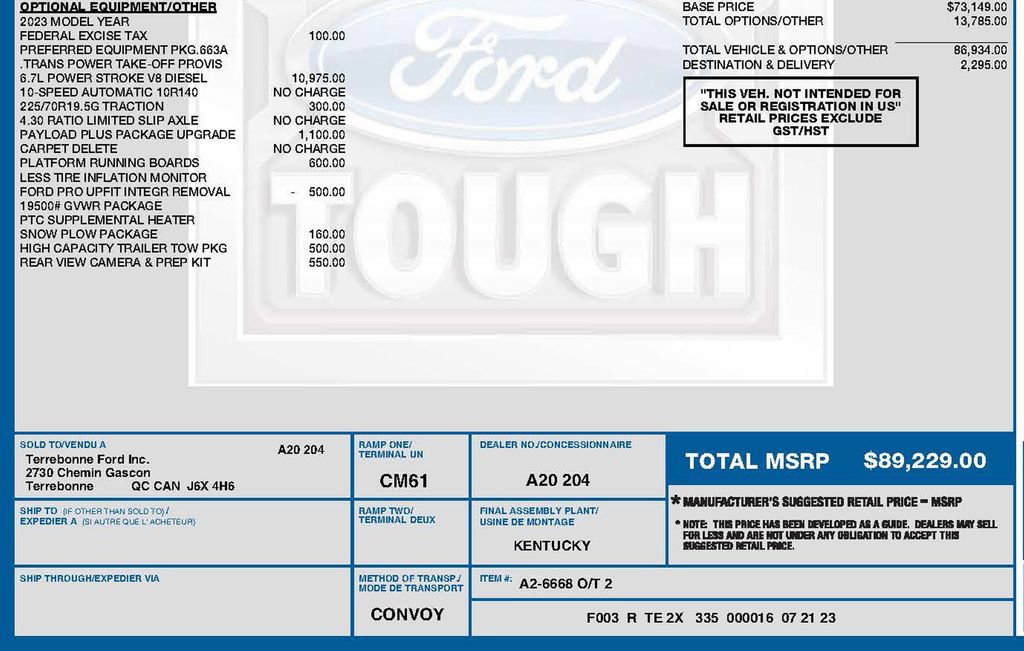 Used 2023 Ford F550 4x4 Regular Cab Super Duty image 4