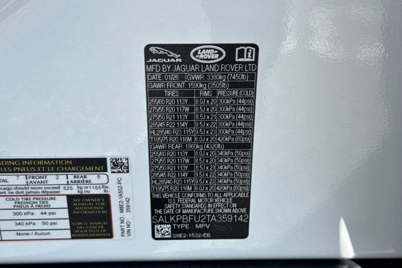 New 2026 Land Rover Range Rover Long Wheelbase SE AWD/4WD image 20