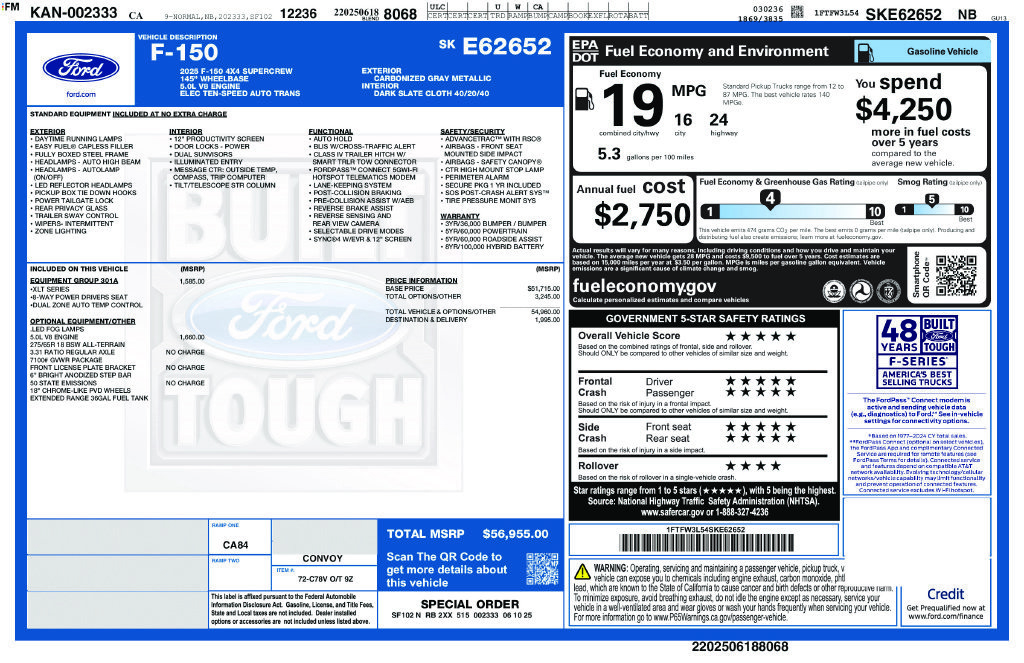 Used 2025 Ford F150 XLT w/ Equipment Group 301A Standard AWD/4WD image 41