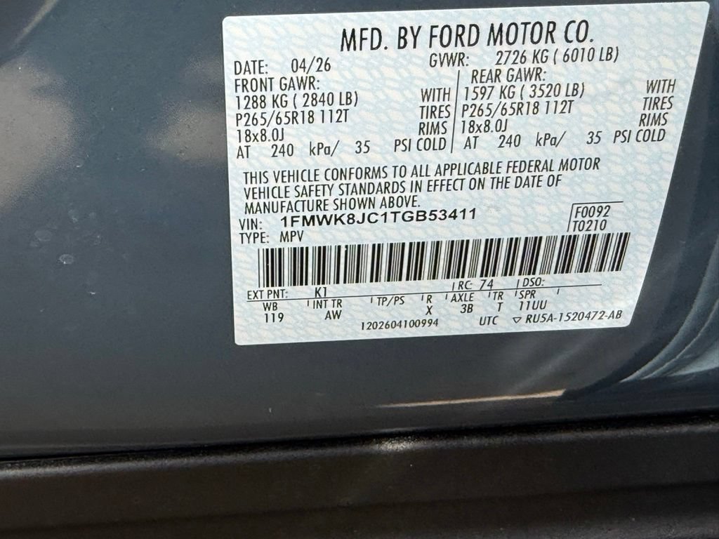 New 2026 Ford Explorer Tremor w/ Tremor Ultimate Package AWD/4WD image 47