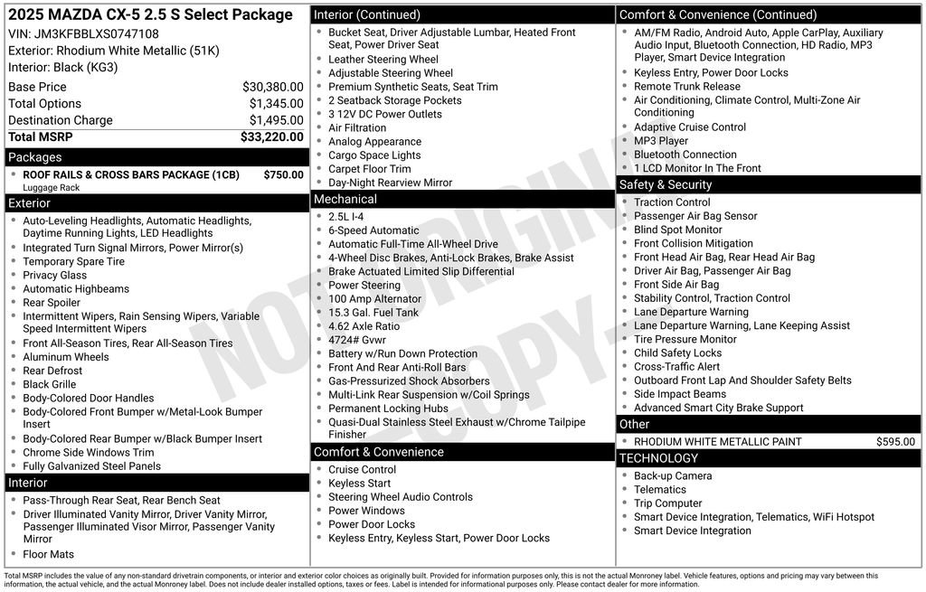 New 2025 MAZDA CX-5 AWD 2.5 S image 4
