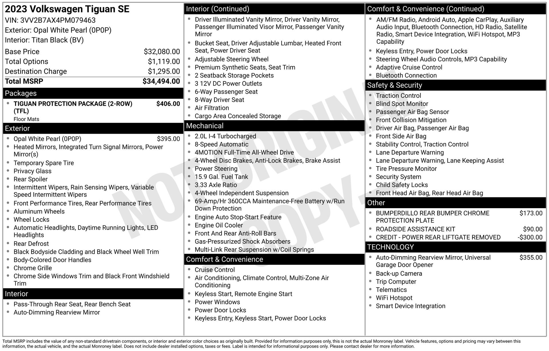 Used 2023 Volkswagen Tiguan SE AWD/4WD image 3