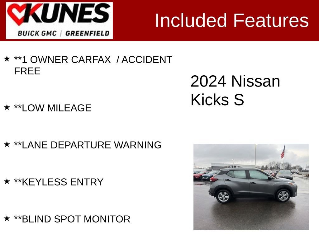 Used 2024 Nissan Kicks S image 3
