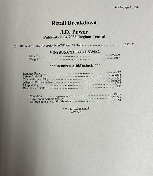 Used 2019 BMW X7 xDrive50i w/ M Sport Package image 26