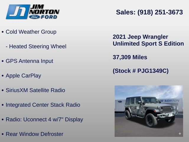 Used 2021 Jeep Wrangler Unlimited Sport image 38