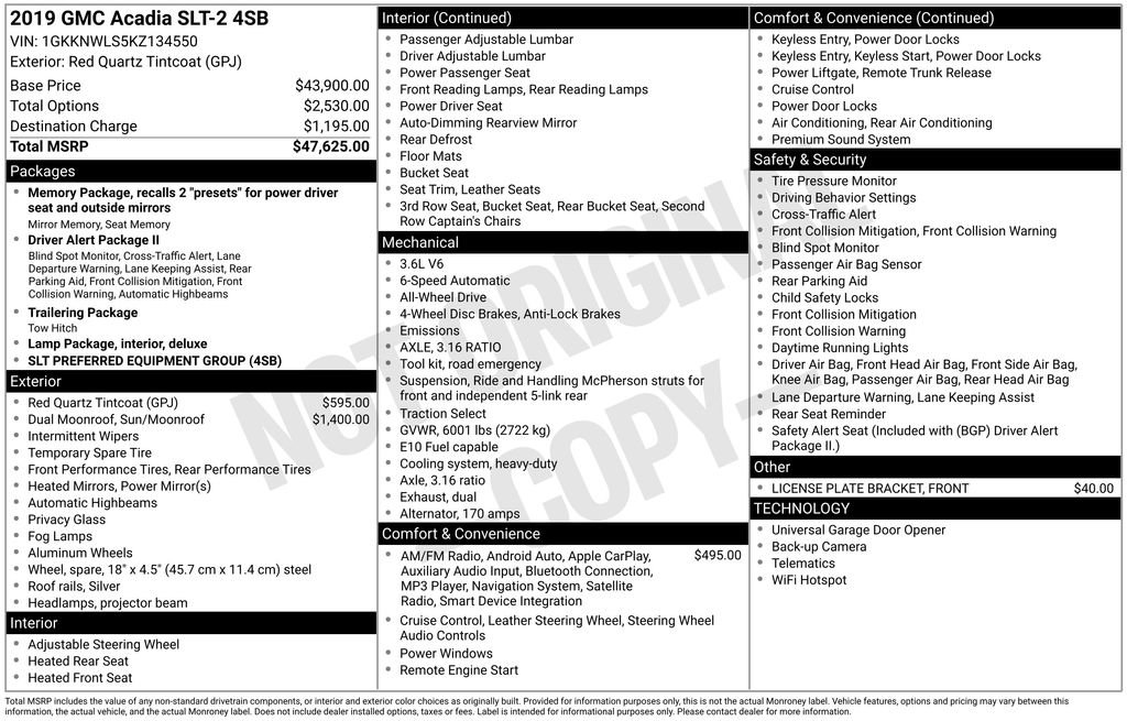 Used 2019 GMC Acadia SLT image 5