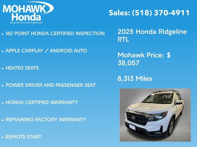 Certified 2025 Honda Ridgeline RTL image 16