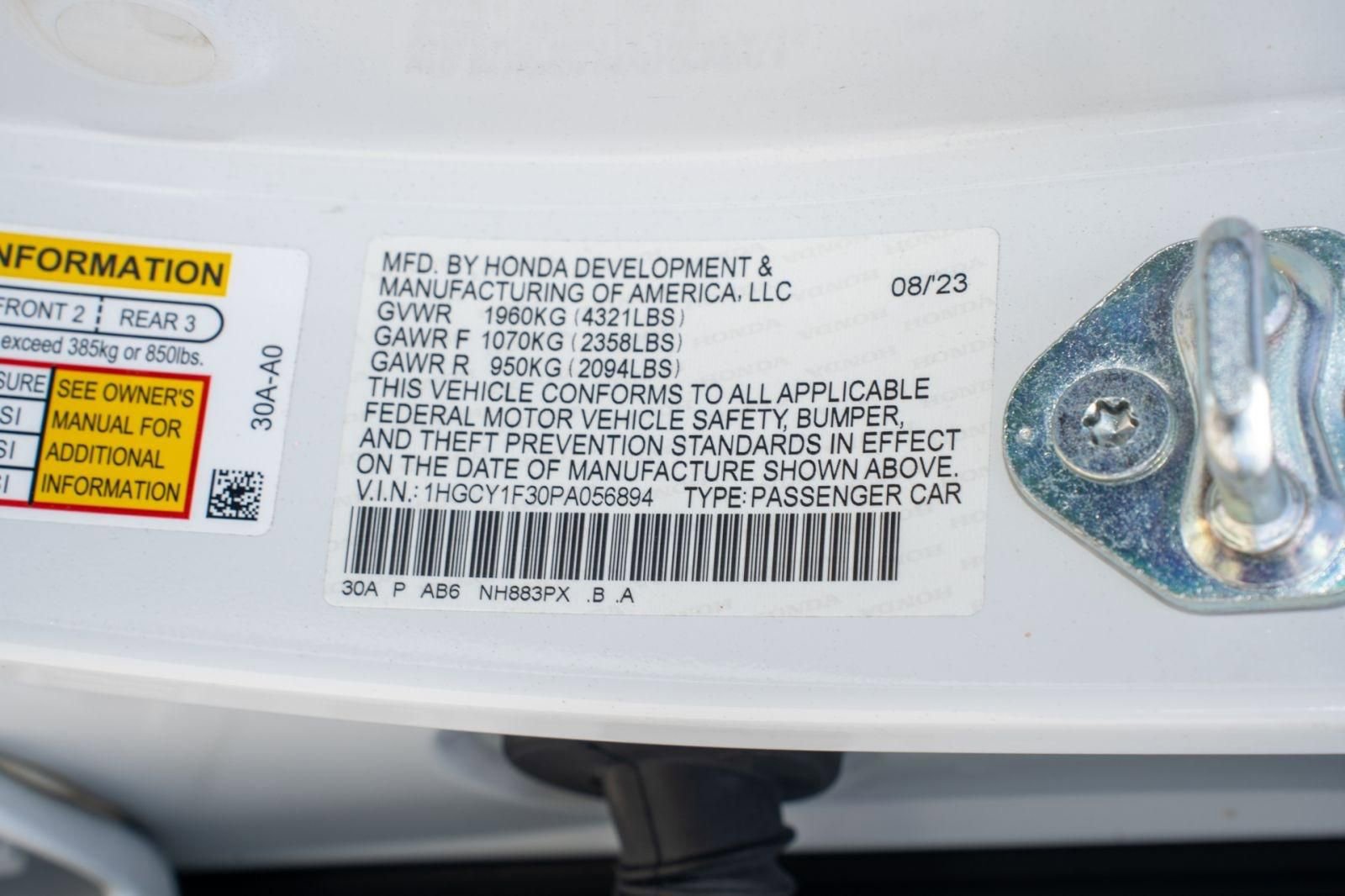 Certified 2023 Honda Accord EX image 38