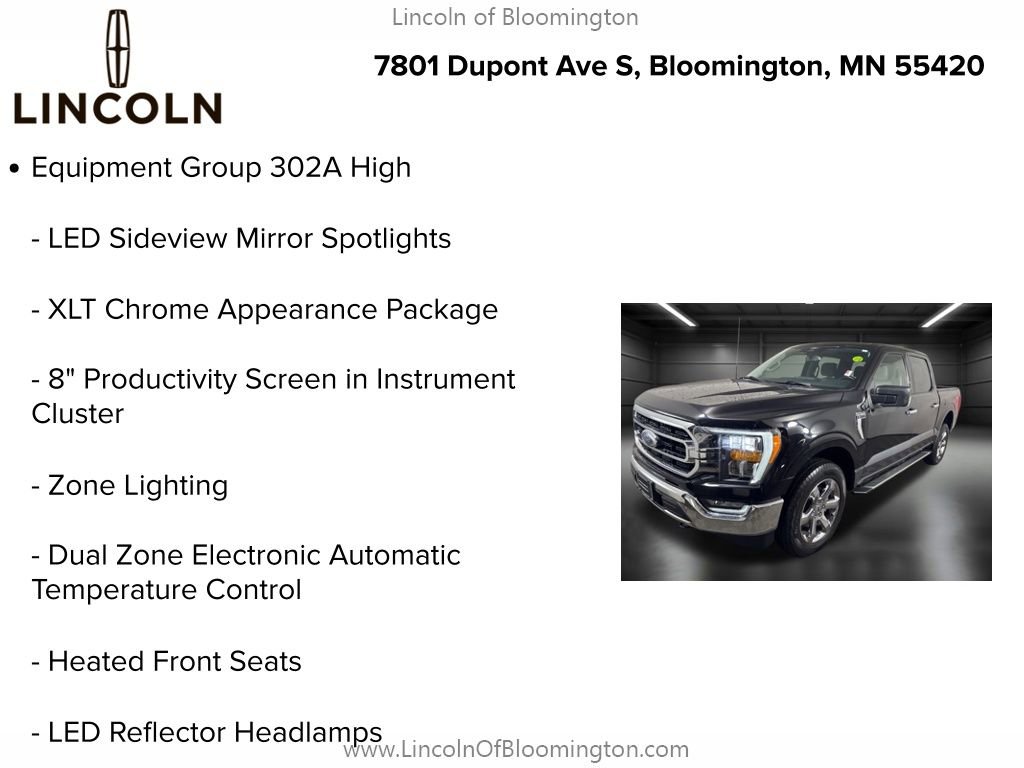 Used 2022 Ford F150 XLT w/ Equipment Group 302A High image 9