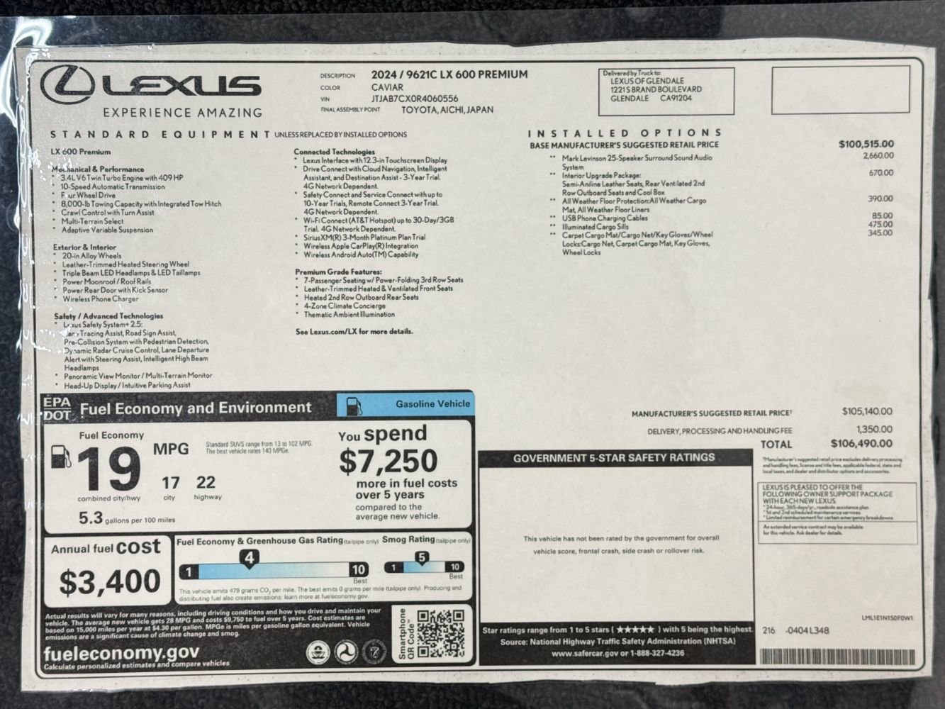 Used 2024 Lexus LX 600 4WD w/ Premium Package image 4
