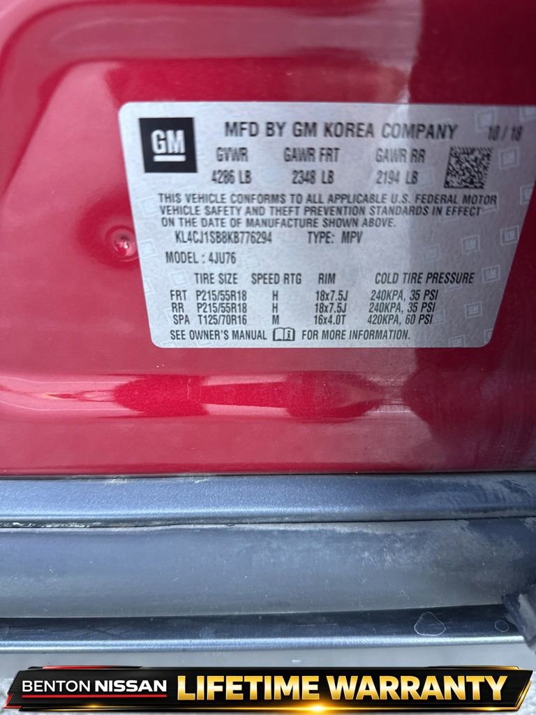 Used 2019 Buick Encore Sport Touring w/ Safety Package FWD image 8