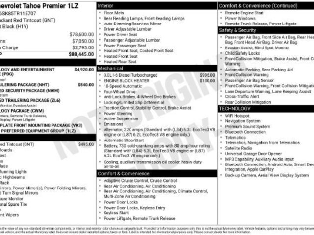 Used 2026 Chevrolet Tahoe Premier AWD/4WD image 51