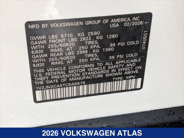 New 2026 Volkswagen Atlas SE image 20