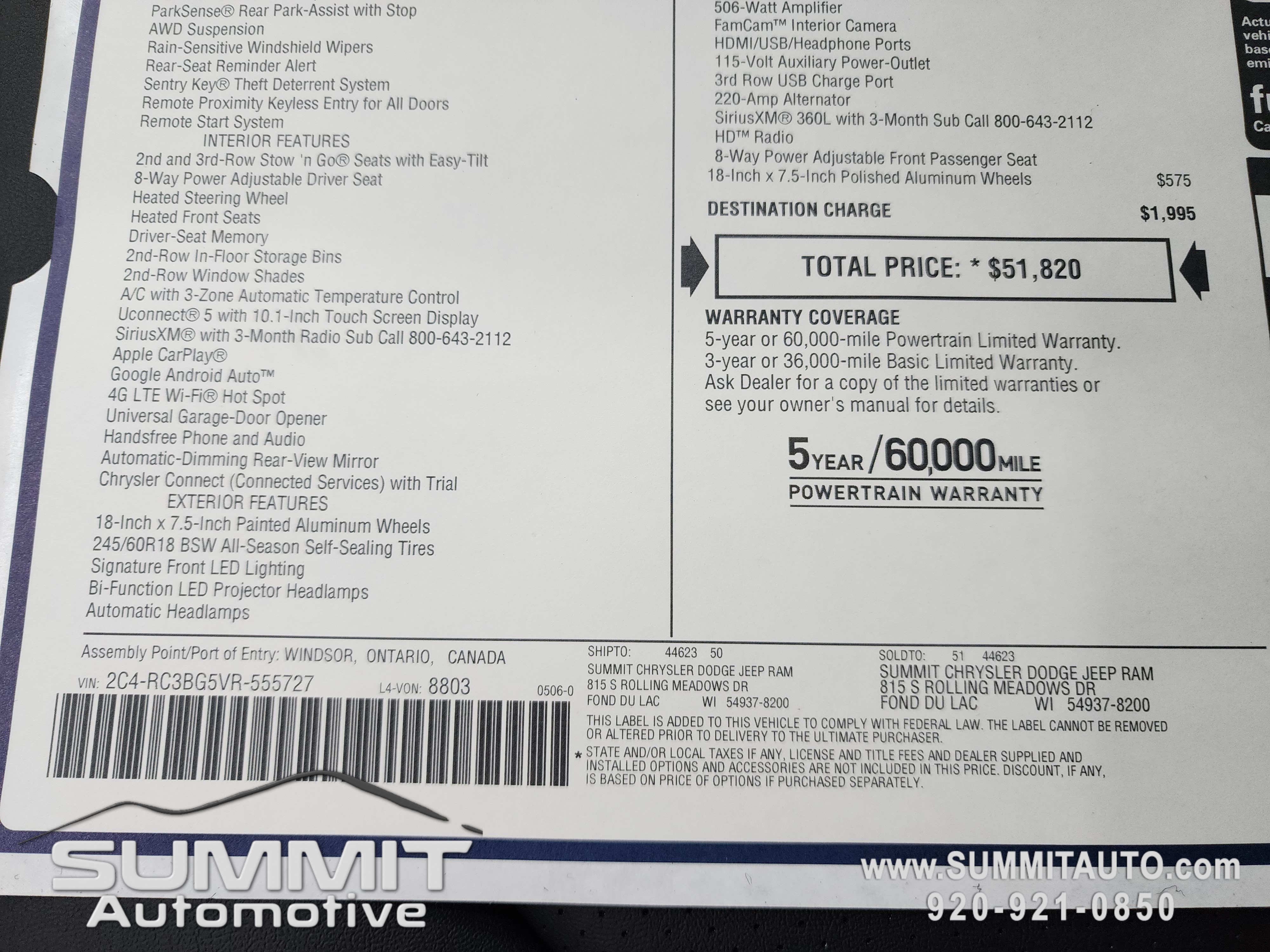 New 2027 Chrysler Pacifica Select w/ Family Tech Group AWD/4WD image 61