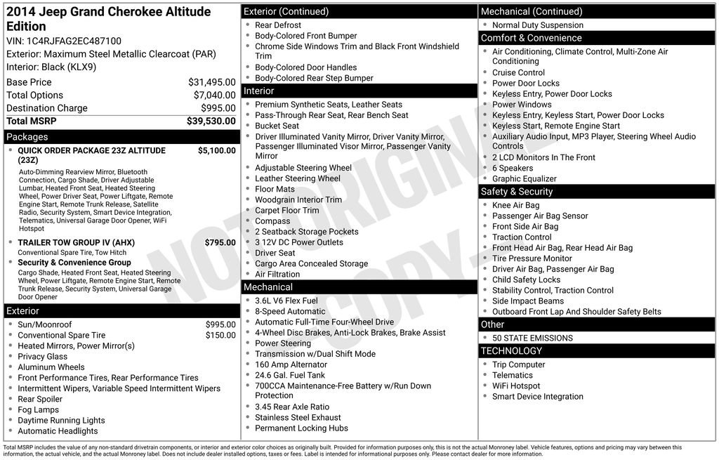 Used 2014 Jeep Grand Cherokee Altitude image 28