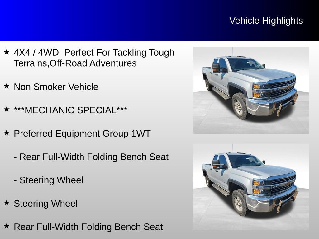 Used 2016 Chevrolet Silverado 2500 W/T w/ WT Convenience Package image 4