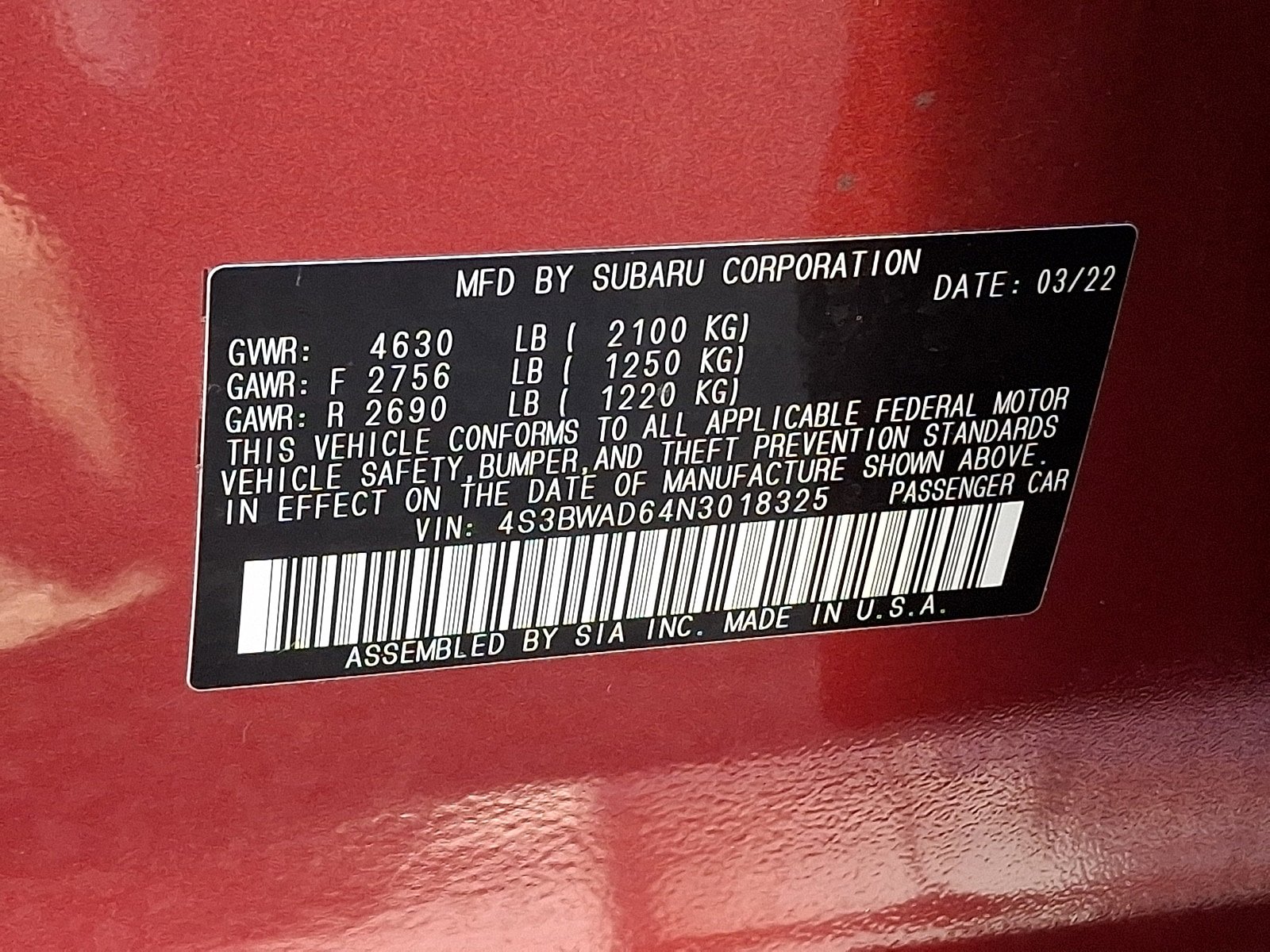 Used 2022 Subaru Legacy Premium AWD/4WD image 24