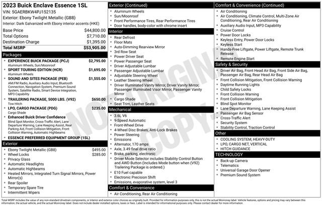 Used 2023 Buick Enclave Essence w/ Experience Buick Package FWD image 7