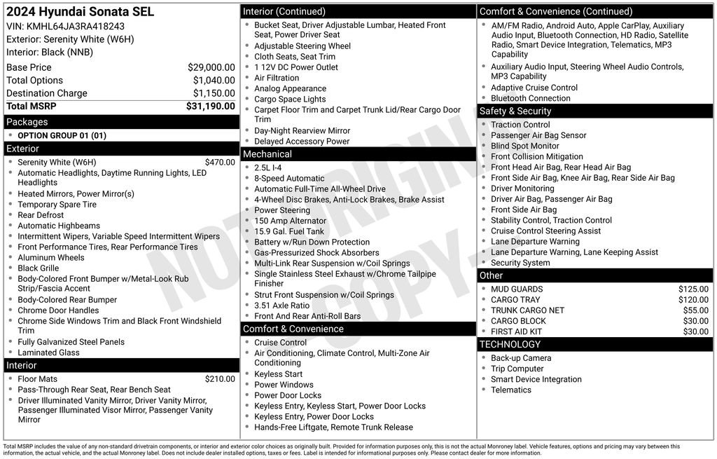 Used 2024 Hyundai Sonata SEL image 17
