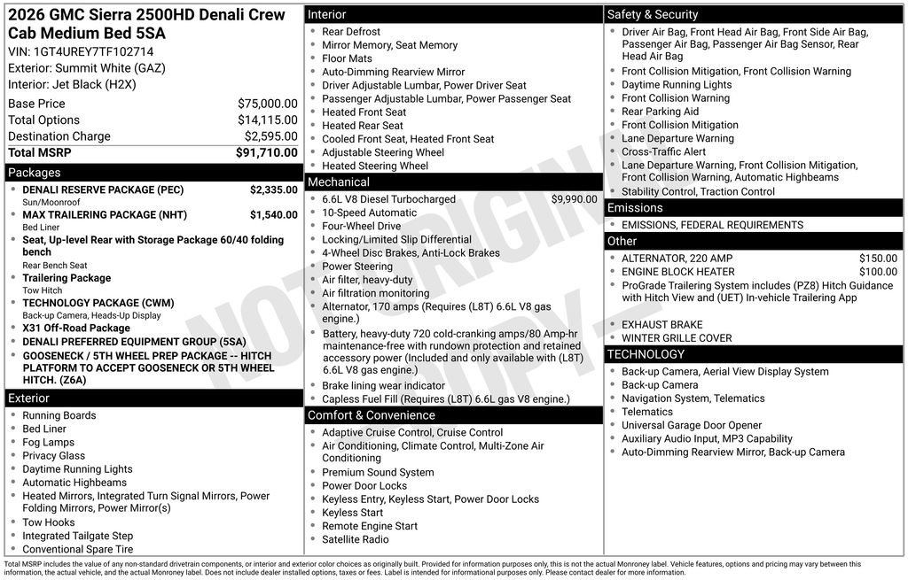 New 2026 GMC Sierra 2500 Denali w/ Denali Reserve Package image 4