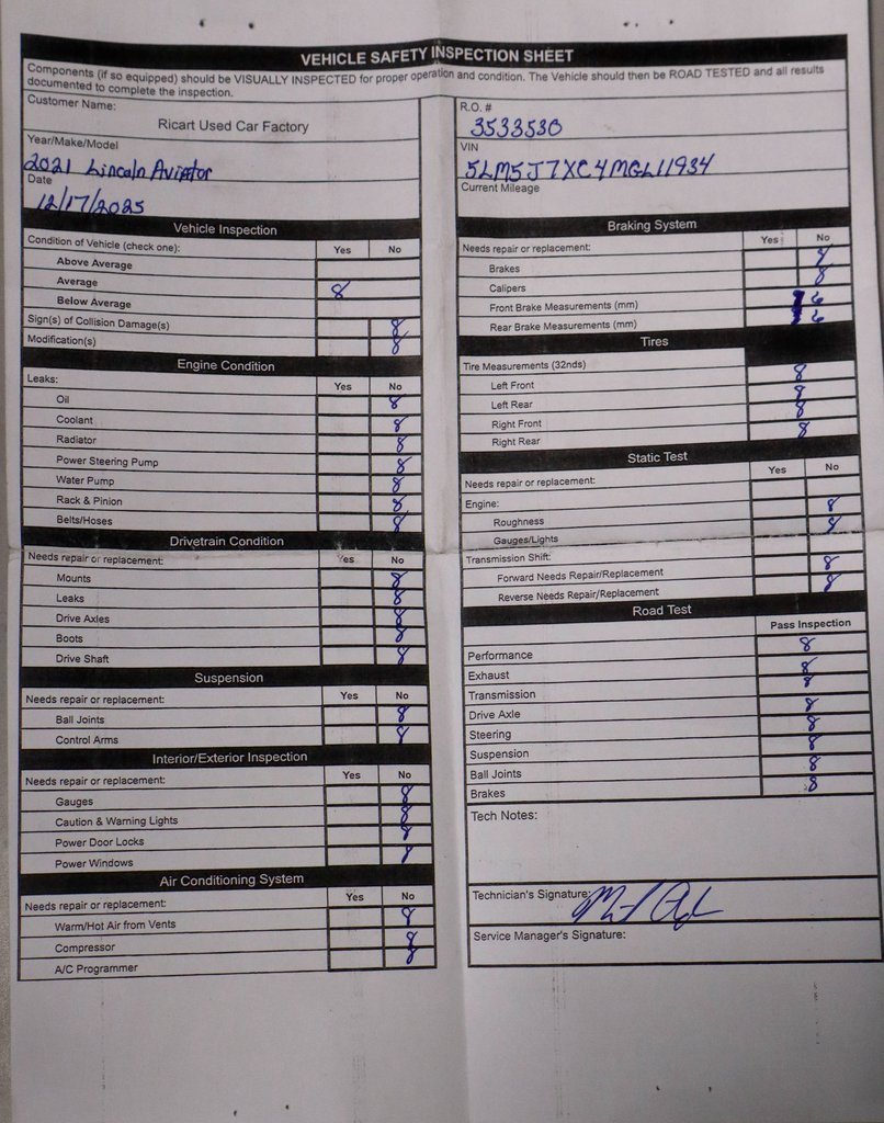 Used 2021 Lincoln Aviator Reserve w/ Elements Package Plus image 7