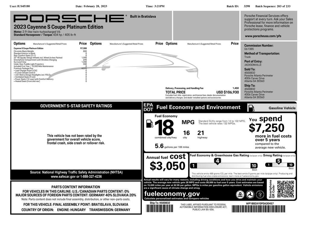 Used 2023 Porsche Cayenne S image 2