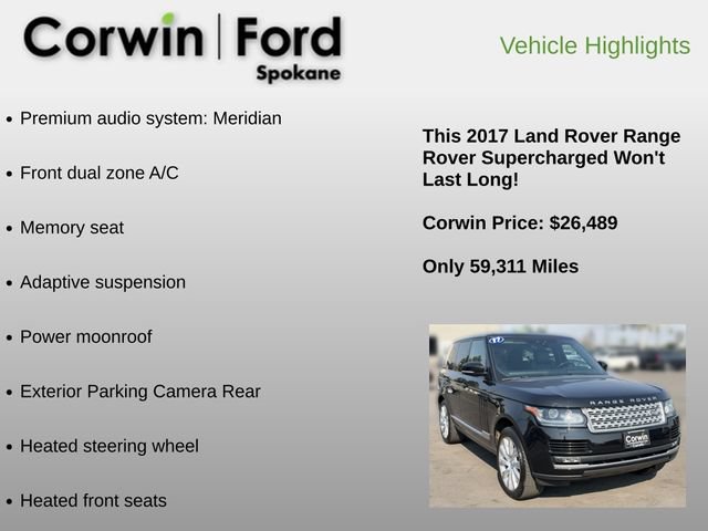 Used 2017 Land Rover Range Rover Supercharged AWD/4WD image 6