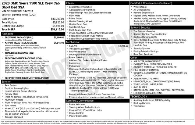Used 2020 GMC Sierra 1500 SLE w/ SLE Value Package AWD/4WD image 32