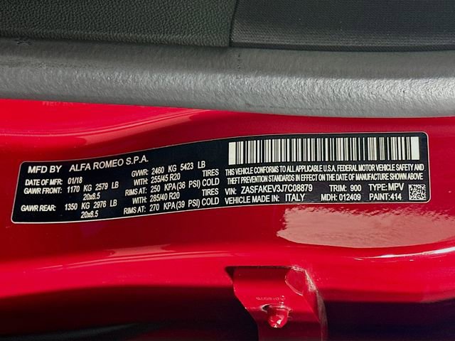 Used 2018 Alfa Romeo Stelvio Quadrifoglio w/ Driver Assist Dynamic Package image 37