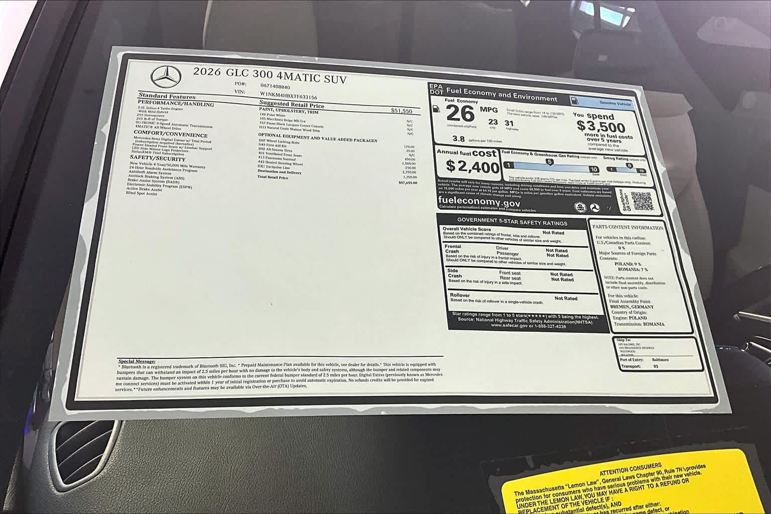 New 2026 Mercedes-Benz GLC 300 4MATIC image 18