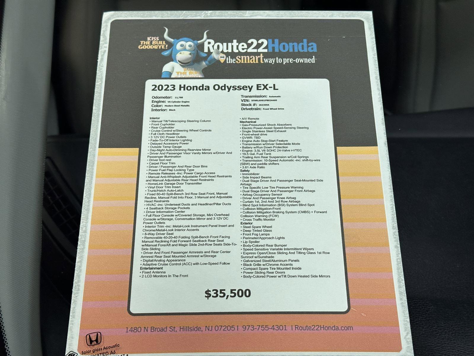 Certified 2023 Honda Odyssey EX-L image 37