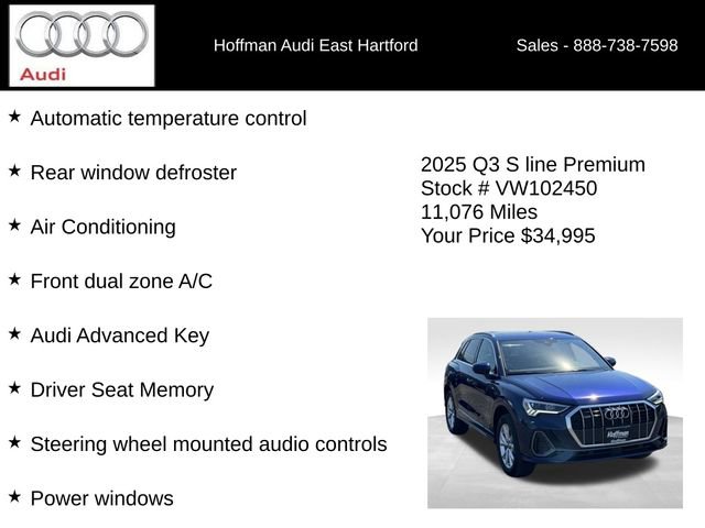 Certified 2025 Audi Q3 2.0T Premium w/ Convenience Package AWD/4WD image 24