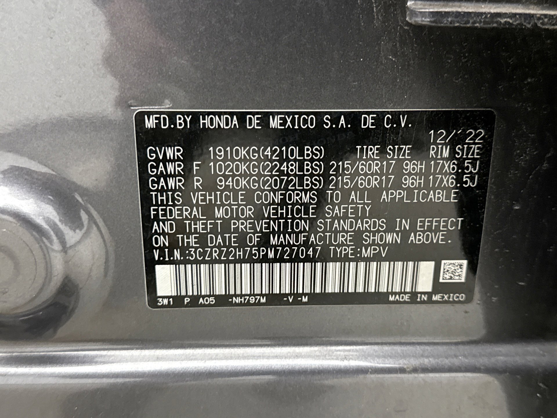 Used 2023 Honda HR-V EX-L image 12