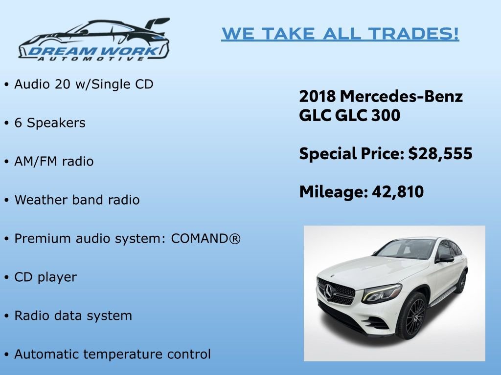 Used 2018 Mercedes-Benz GLC 300 4MATIC Coupe image 2