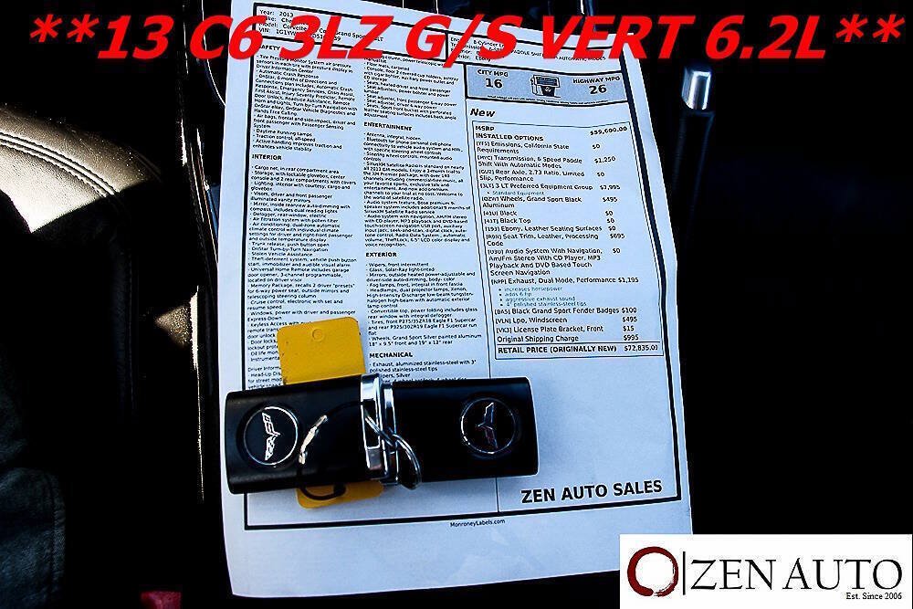 Used 2013 Chevrolet Corvette Grand Sport w/ 3LT Preferred Equipment Group RWD image 13