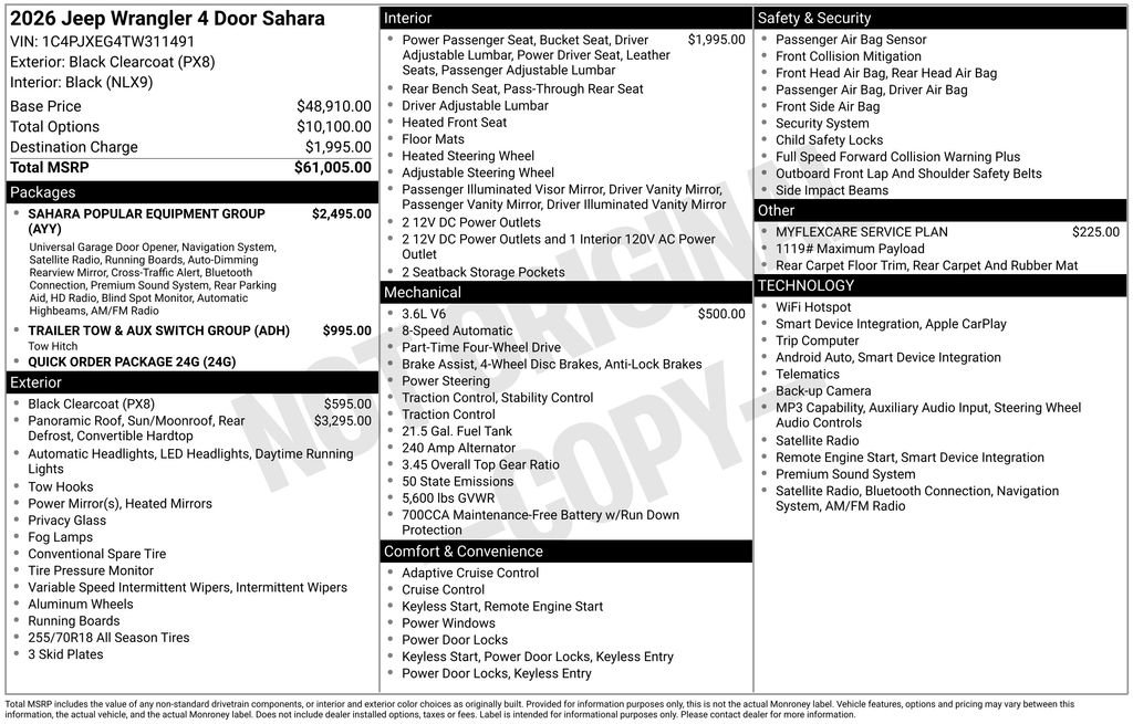 New 2026 Jeep Wrangler Unlimited Sahara AWD/4WD image 34