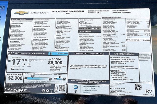 New 2026 Chevrolet Silverado 1500 RST w/ RST All Star Premium Package image 15
