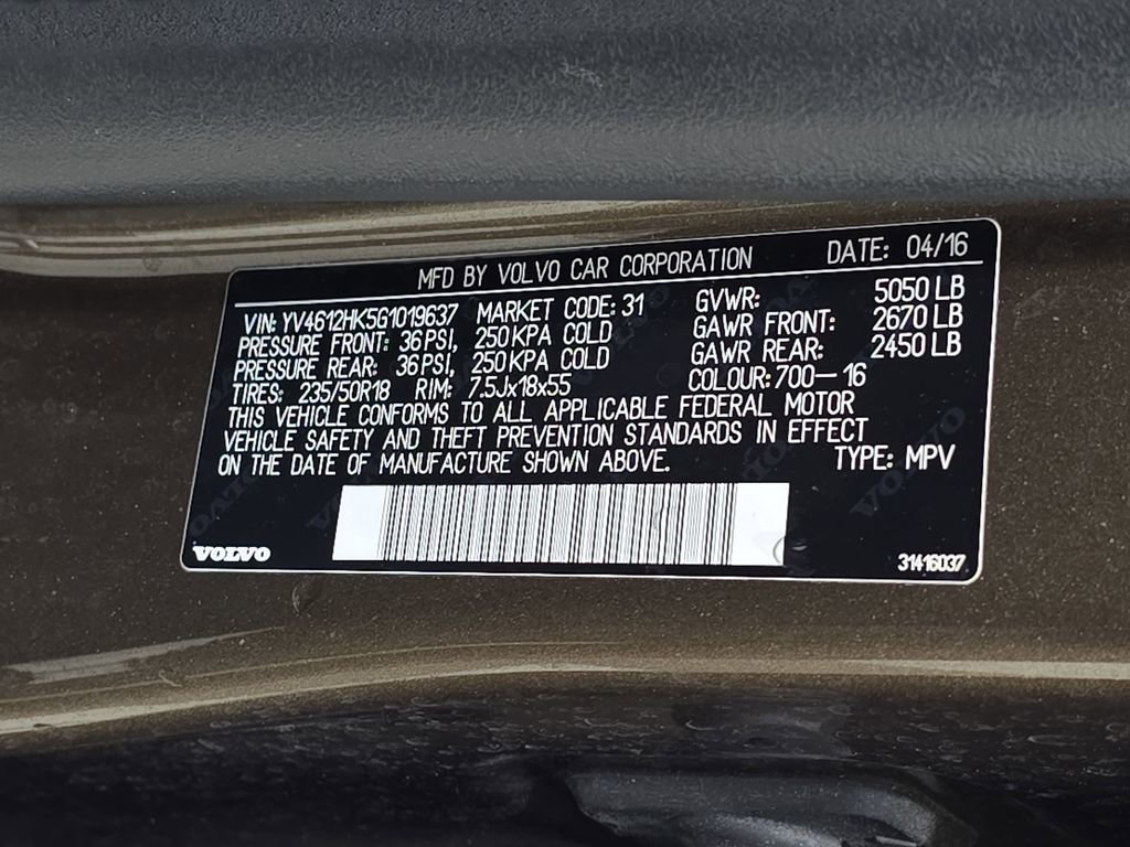 Used 2016 Volvo V60 T5 Cross Country w/ Convenience Package image 37