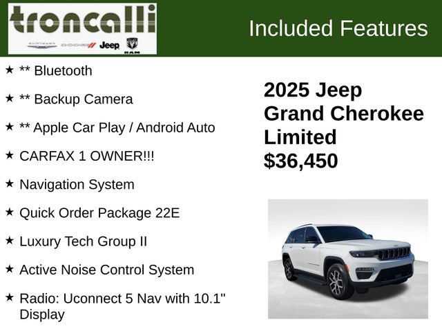 Certified 2025 Jeep Grand Cherokee Limited w/ Luxury Tech Group II RWD image 5