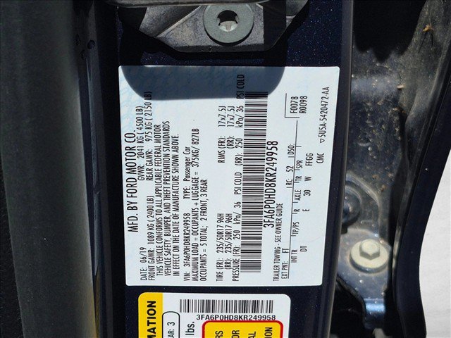 Used 2019 Ford Fusion SE FWD image 25