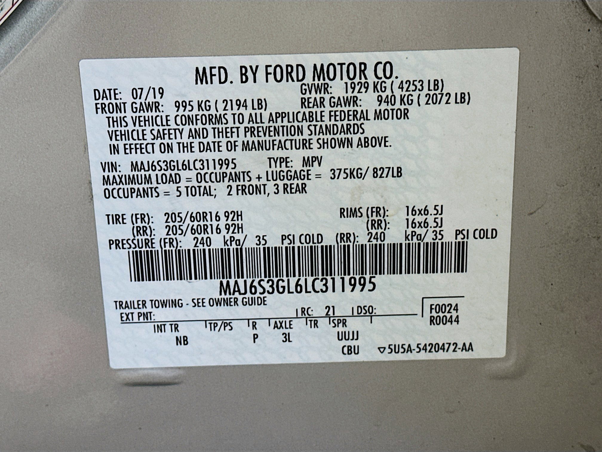 Used 2020 Ford EcoSport SE AWD/4WD image 12
