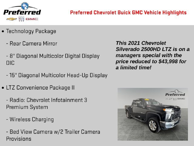 Used 2021 Chevrolet Silverado 2500 LTZ w/ LTZ Plus Package AWD/4WD image 2